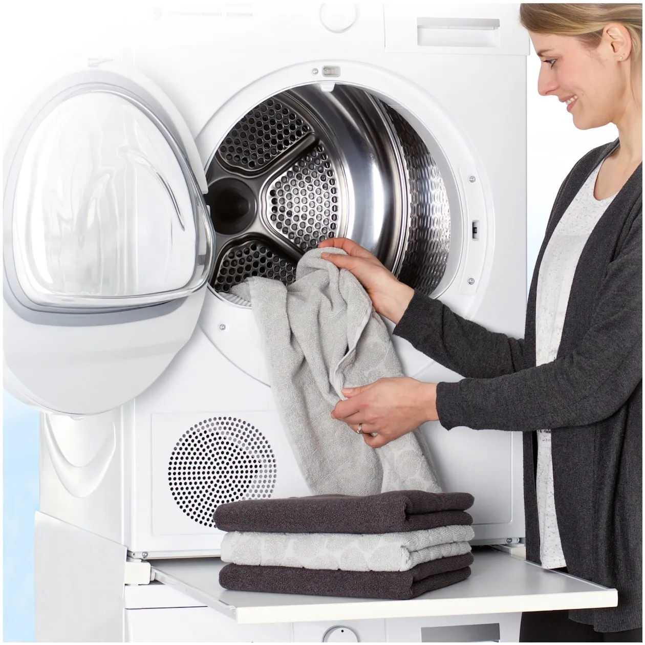 Scanpart tussenkader voor wasmachine en droger met werkblad