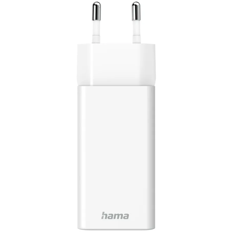 Hama Mini-Oplader, GaN, USB-C Power Delivery (PD) + USB-A QC3.0, 65W Wit