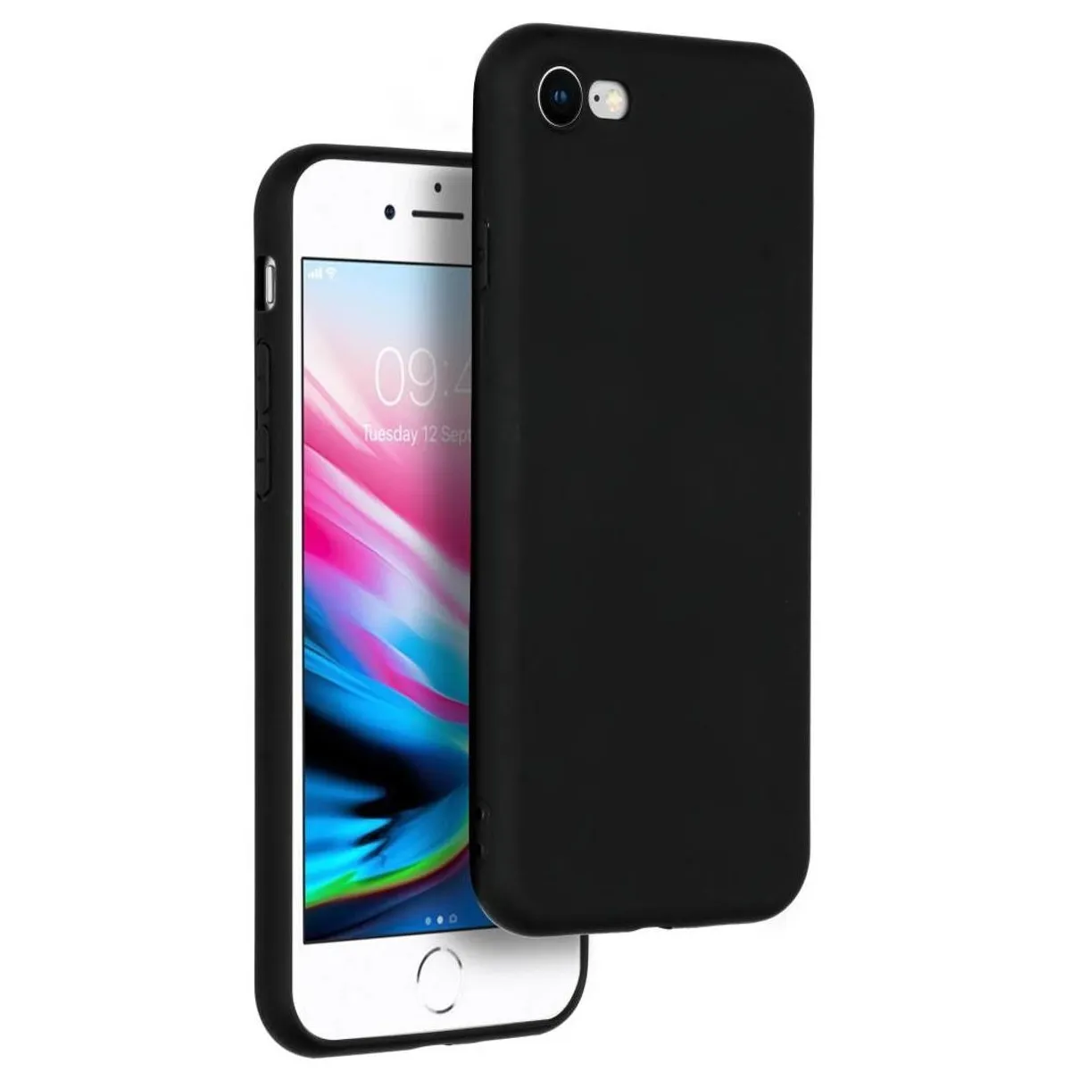Accezz Color Case voor Apple  iPhone SE (2022 / 2020) / 8 / 7 Zwart