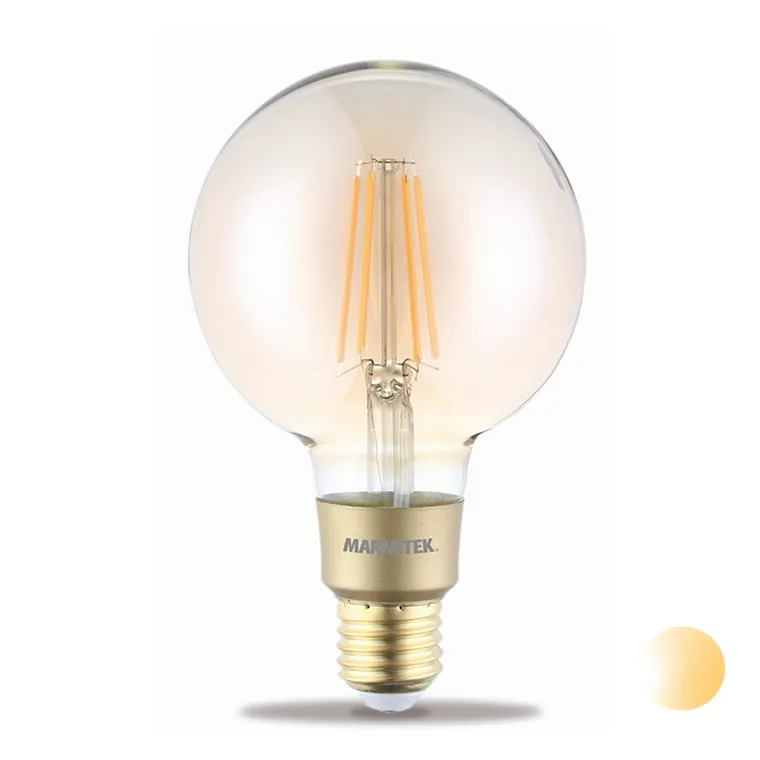 Marmitek GLOW LI - Smart Wi-Fi LED filament bulb L - E27 | 650 lumen | 6 W = 40 W Transparant
