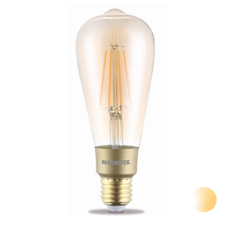 Marmitek GLOW XLI - Smart Wi-Fi LED filament bulb XL - E27 | 650 lumen | 6 W = 40 W Transparant
