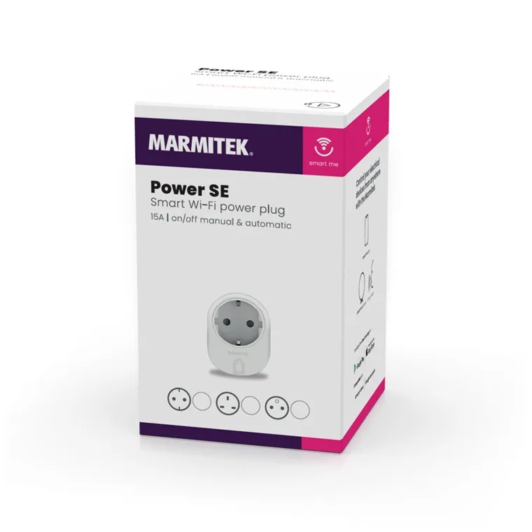 Marmitek POWER SE - Smart Wi-Fi power plug - Type F Wit