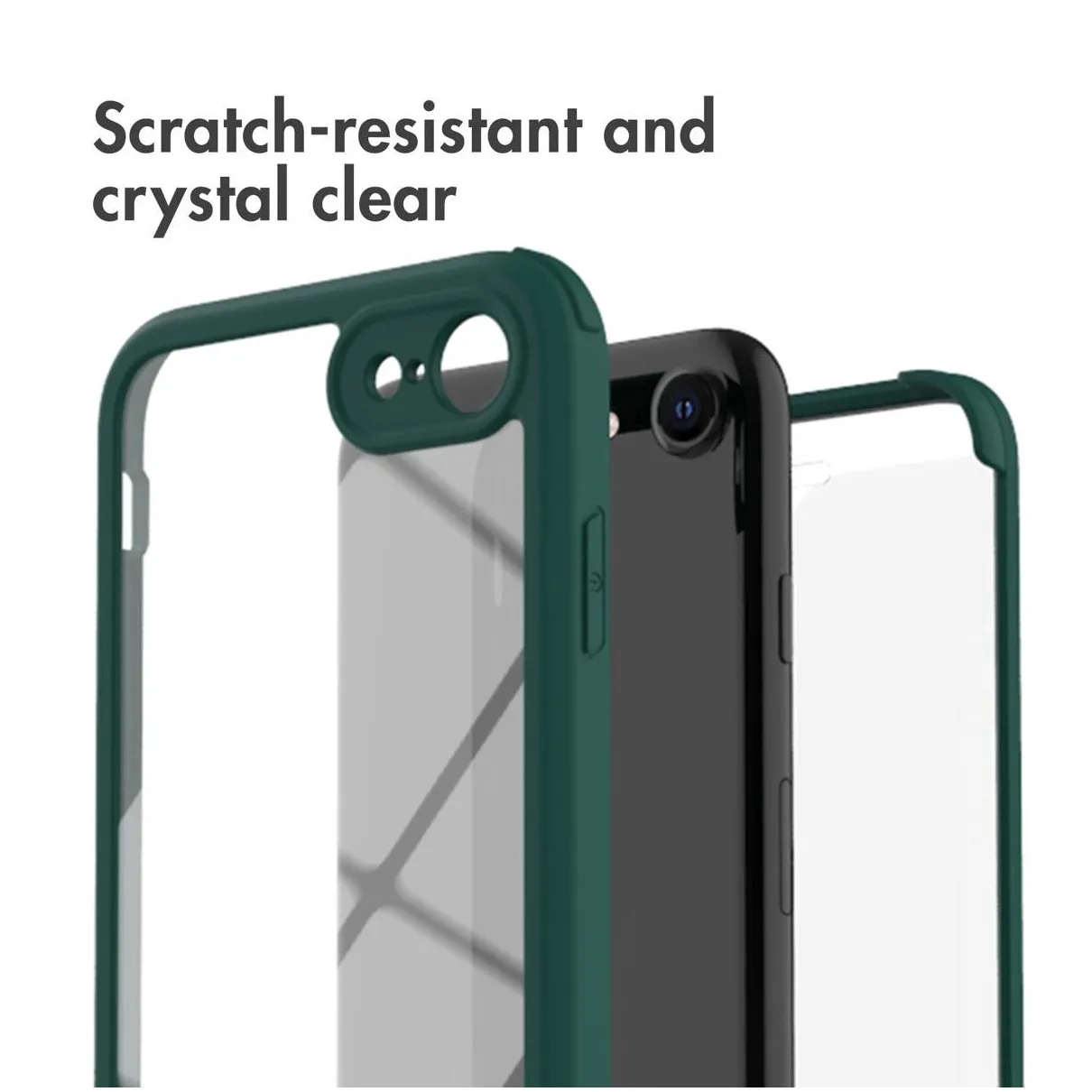 Accezz Full Protective Cover voor Apple iPhone SE (2022 / 2020) / 8 / 7 Groen