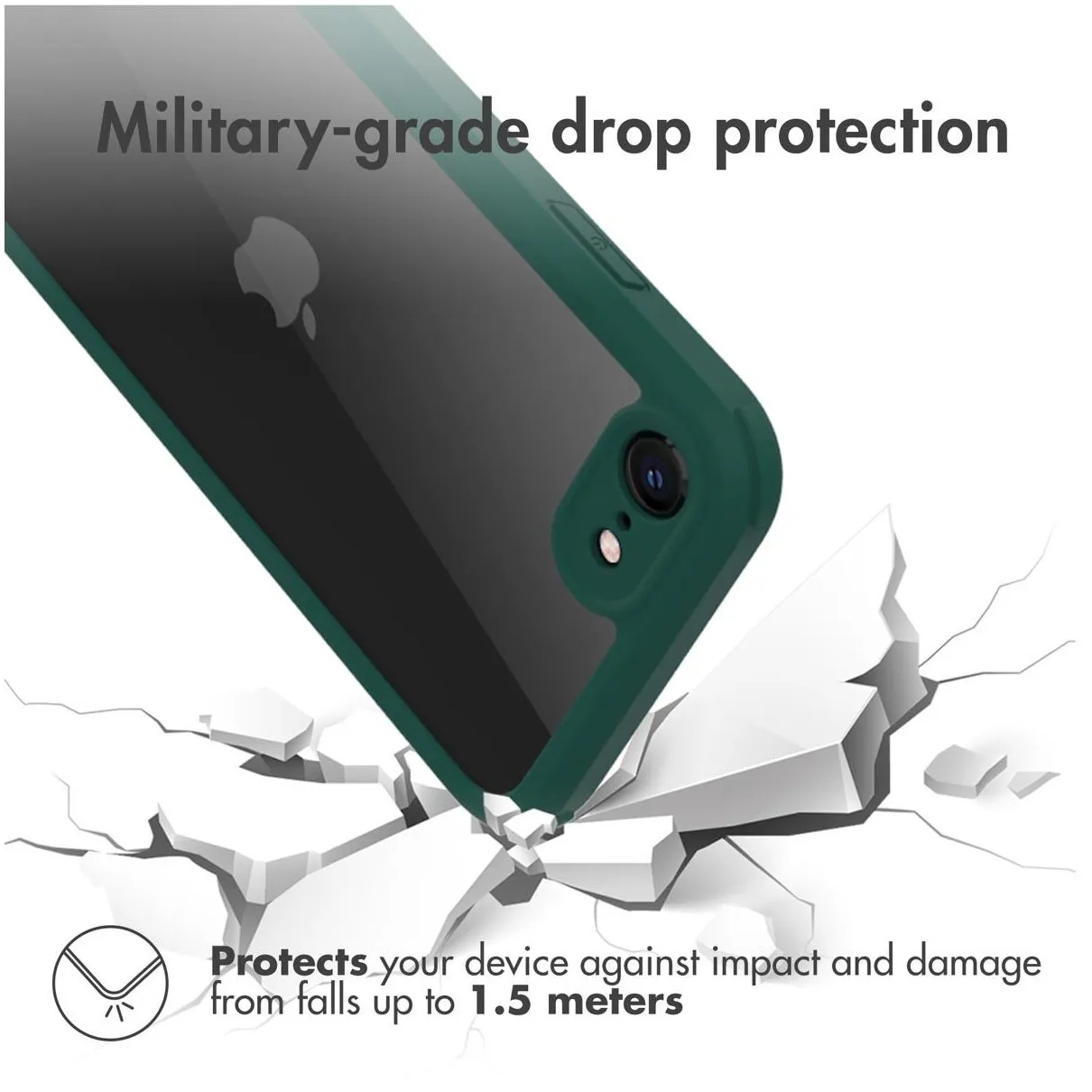 Accezz Full Protective Cover voor Apple iPhone SE (2022 / 2020) / 8 / 7 Groen