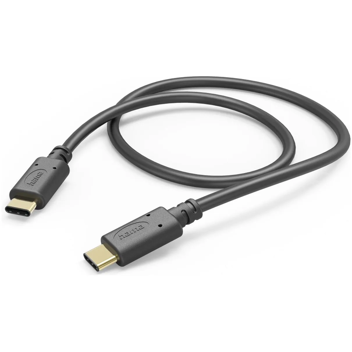 Hama USB-Kabel, USB-C naar USB-C, 1 m, zwart Zwart