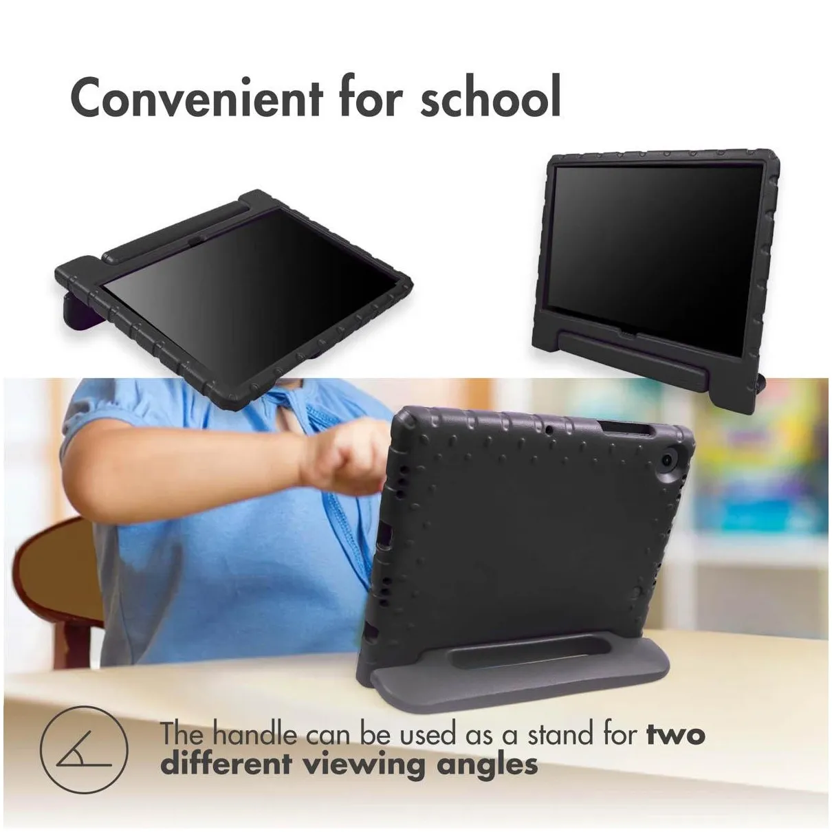 Accezz Kidsproof Backcover met handvat voor Lenovo Tab M10 Plus Zwart