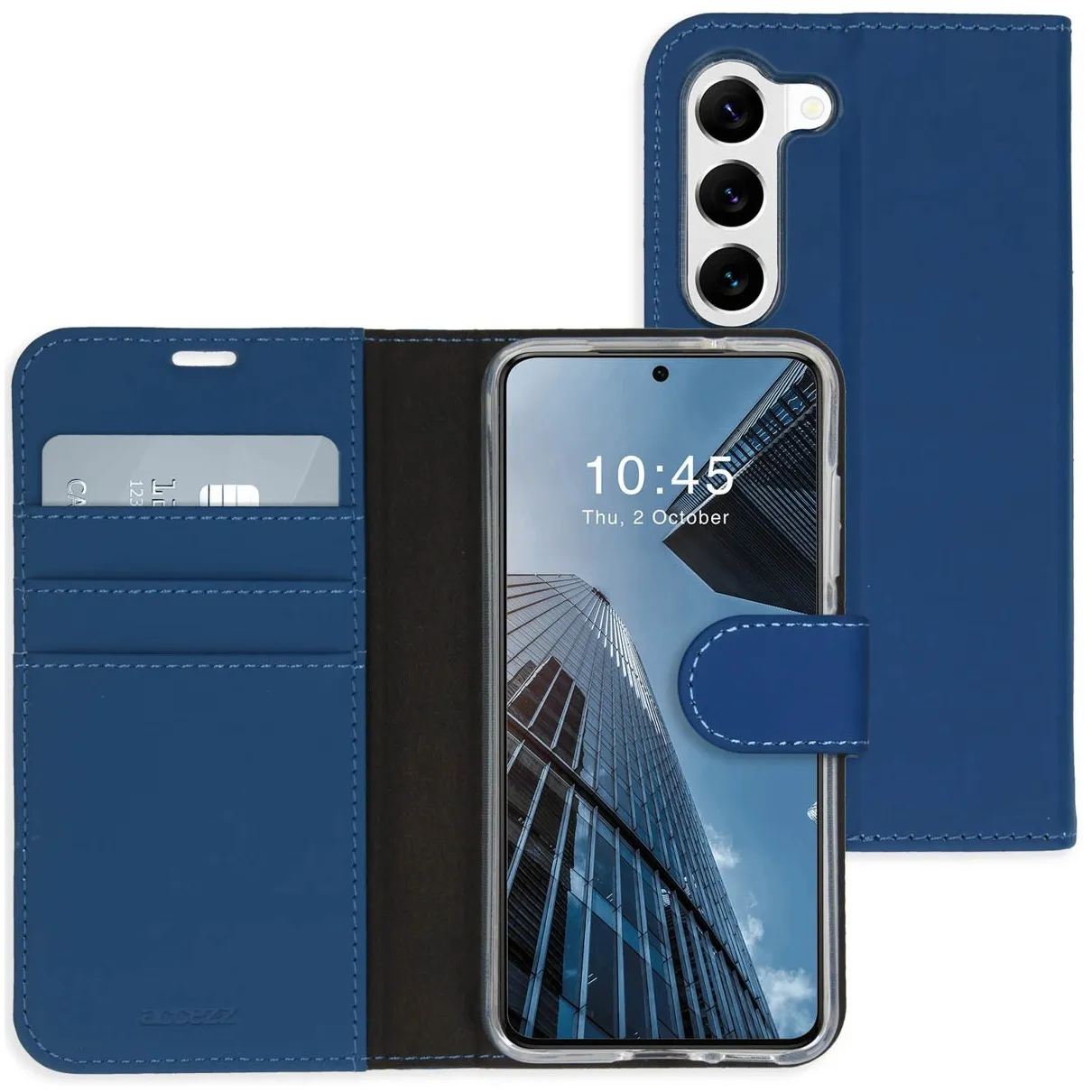 Accezz Wallet Softcase Bookcase Samsung Galaxy S23 Plus Donkerblauw