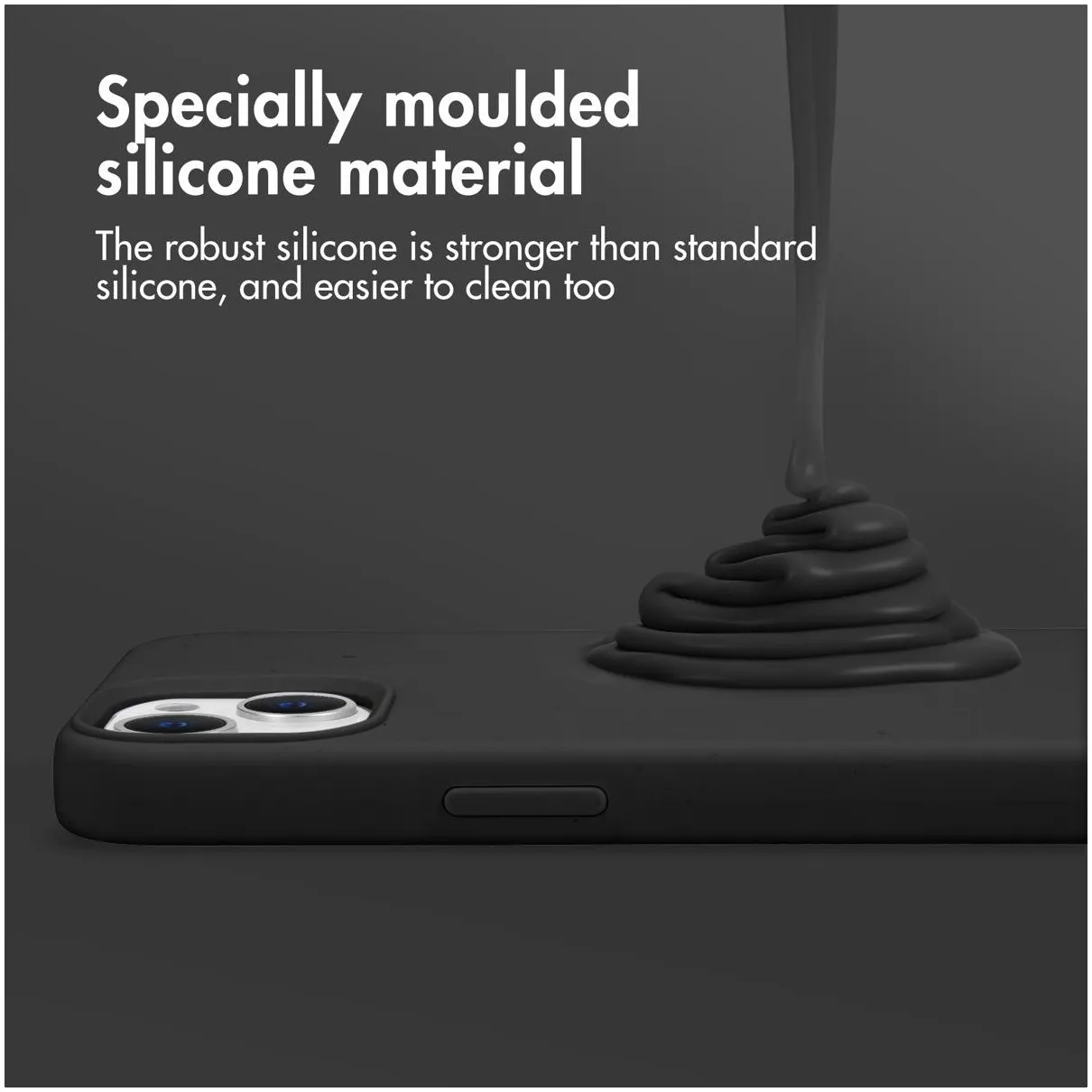 Accezz Liquid Silicone met MagSafe voor Apple iPhone 12 (Pro) Zwart
