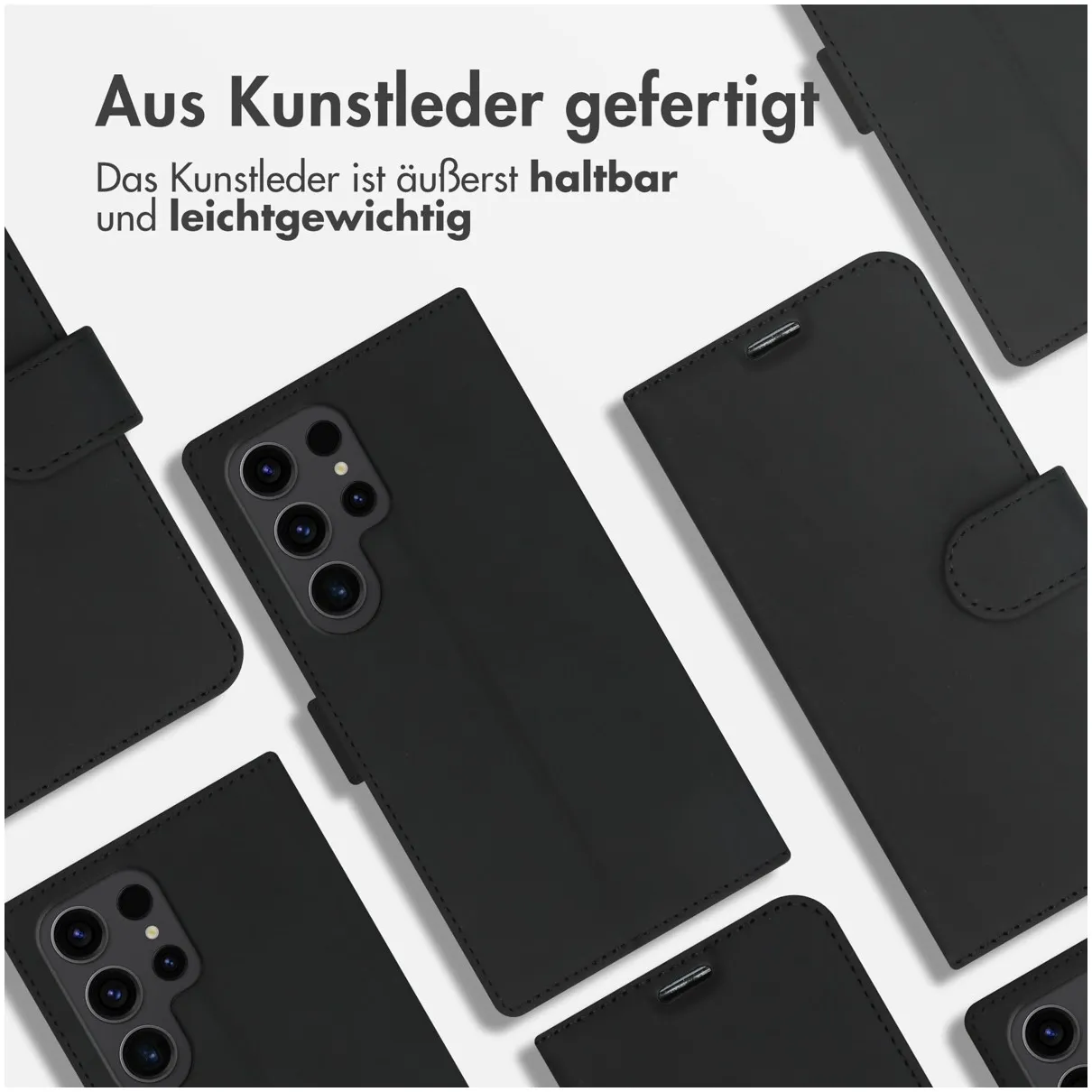 Accezz Wallet Softcase Bookcase Samsung Galaxy S23 Ultra Zwart