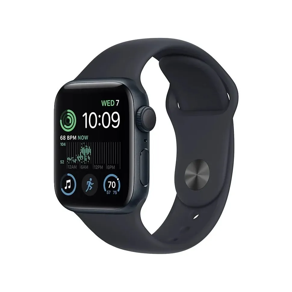 Apple Watch SE (2022) 40mm Midnight Aluminium Sportband S/M Middernacht