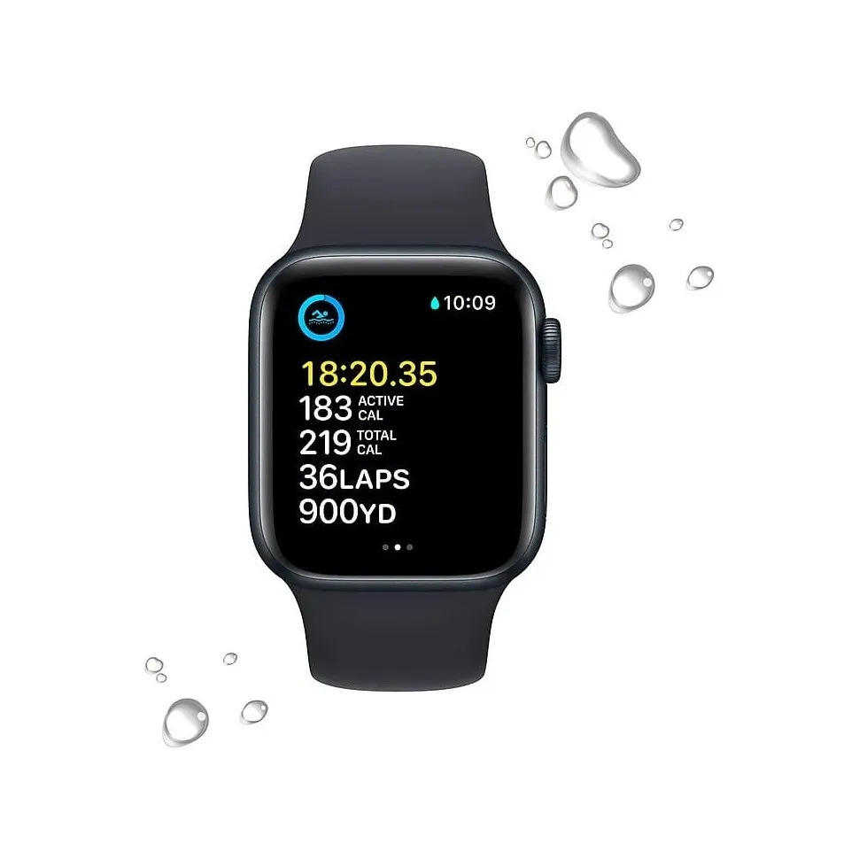 Apple Watch SE (2022) 40mm Midnight Aluminium Sportband S/M Middernacht
