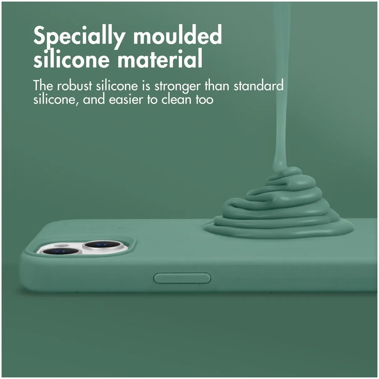 Accezz Liquid Silicone met MagSafe voor Apple iPhone 13 Pro Groen