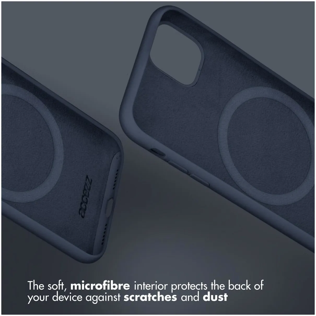 Accezz Liquid Silicone met MagSafe voor Apple iPhone 13 Pro Max Donkerblauw