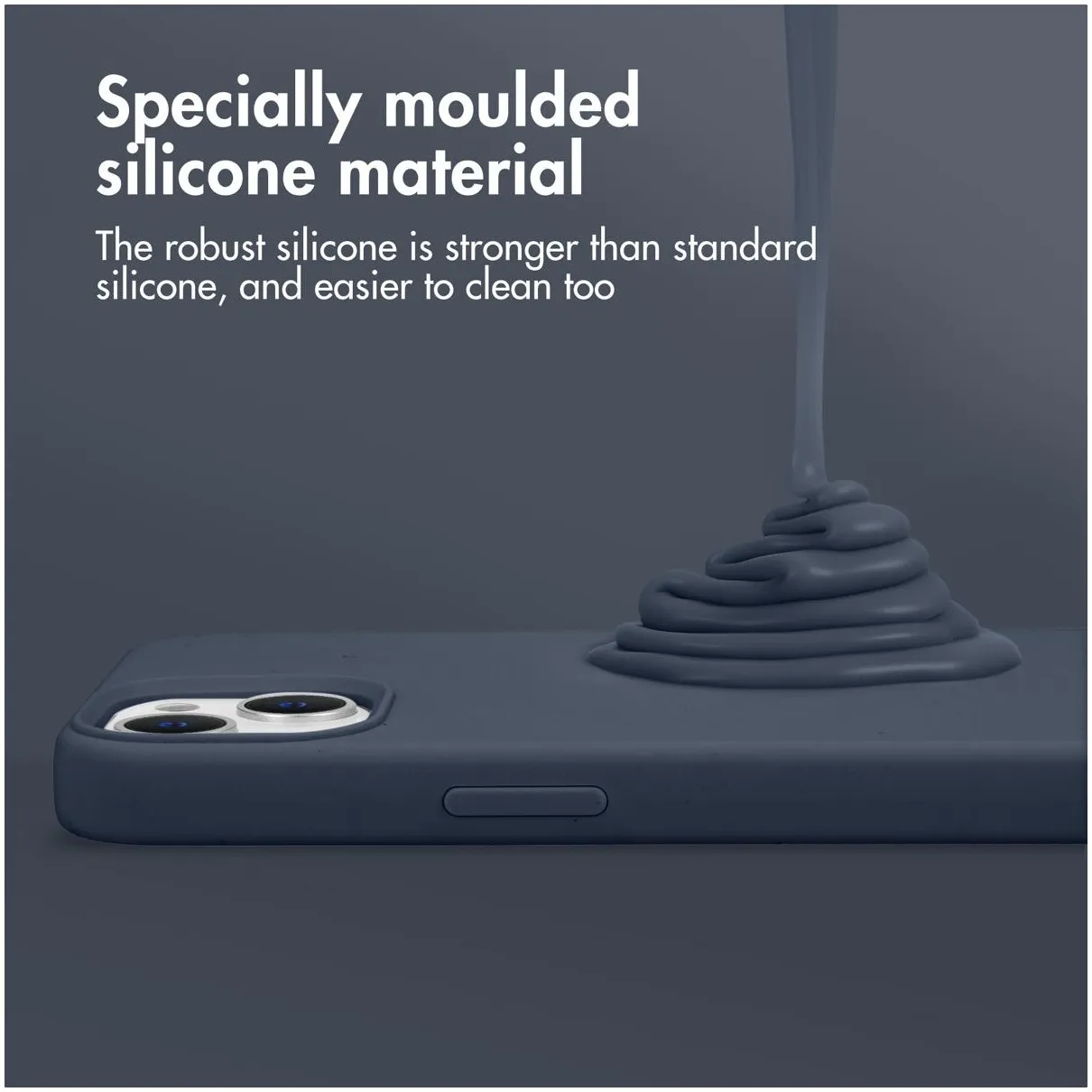 Accezz Liquid Silicone met MagSafe voor Apple iPhone 13 Pro Donkerblauw