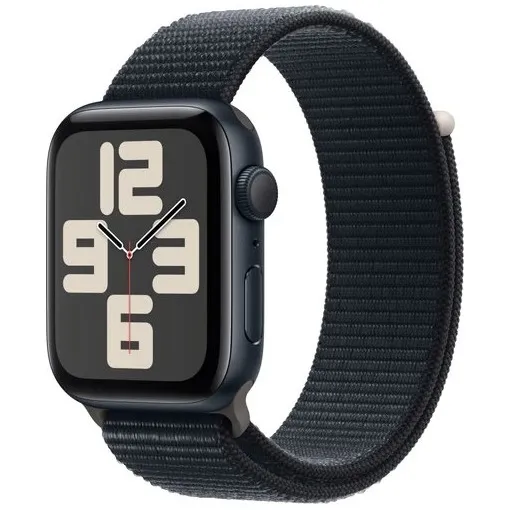 Apple Watch SE (2022) 44mm Midnight Aluminium Sport Loop Middernacht