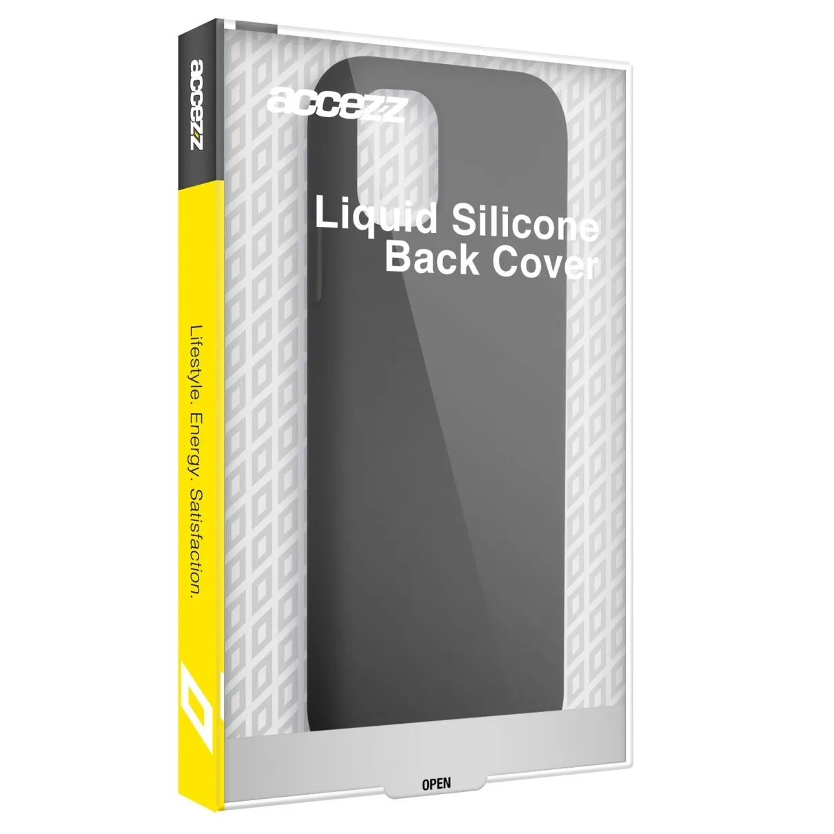 Accezz Liquid Silicone voor Apple iPhone 12 (Pro) Zwart