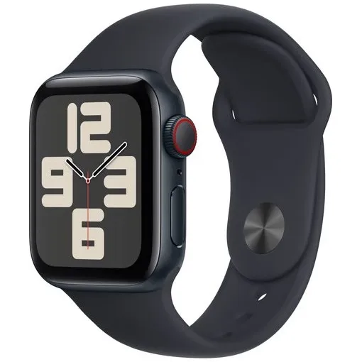 Apple Watch SE (2022) 4G 40mm Midnight Aluminium Sportband S/M Middernacht