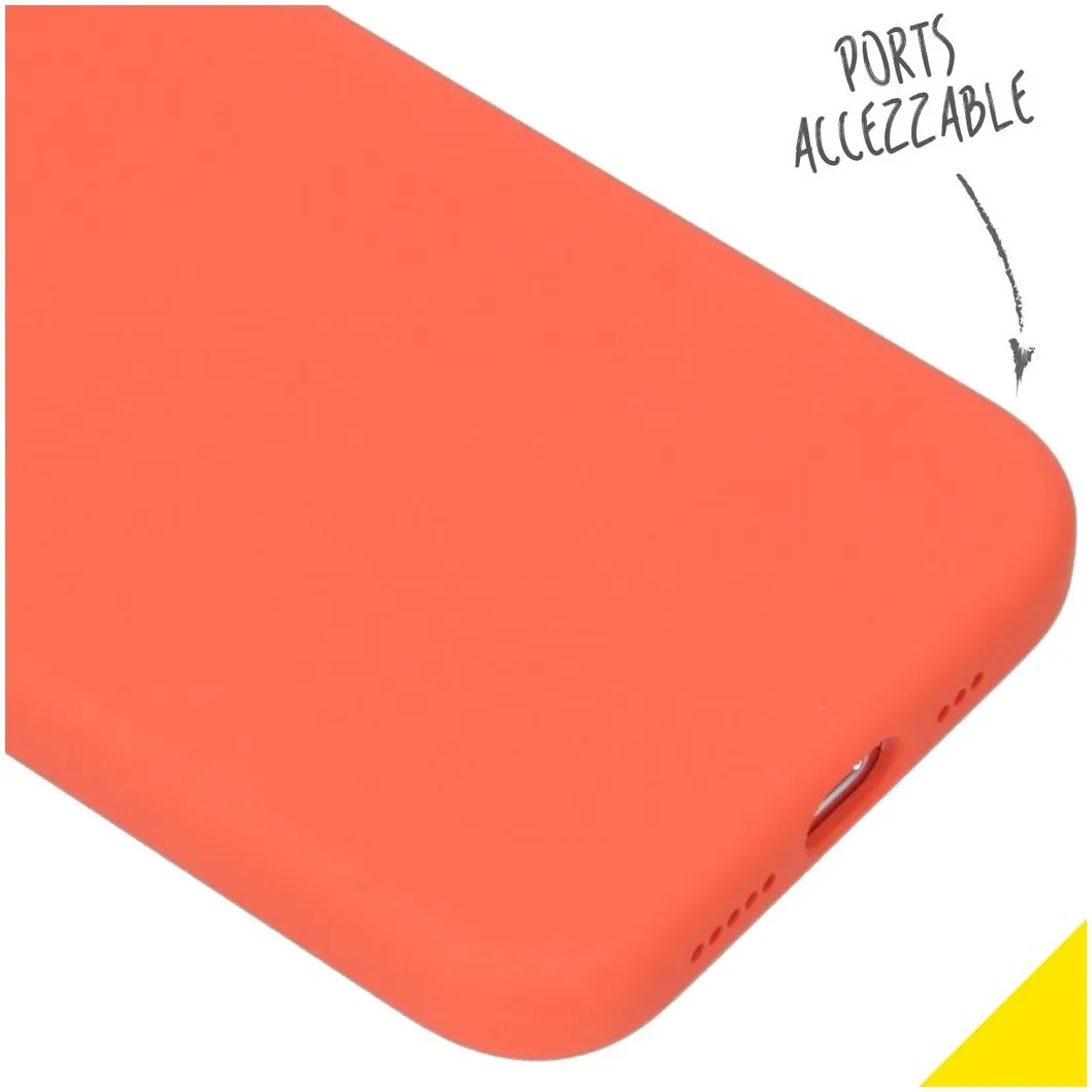 Accezz Liquid Silicone voor Apple iPhone 12 (Pro) Oranje