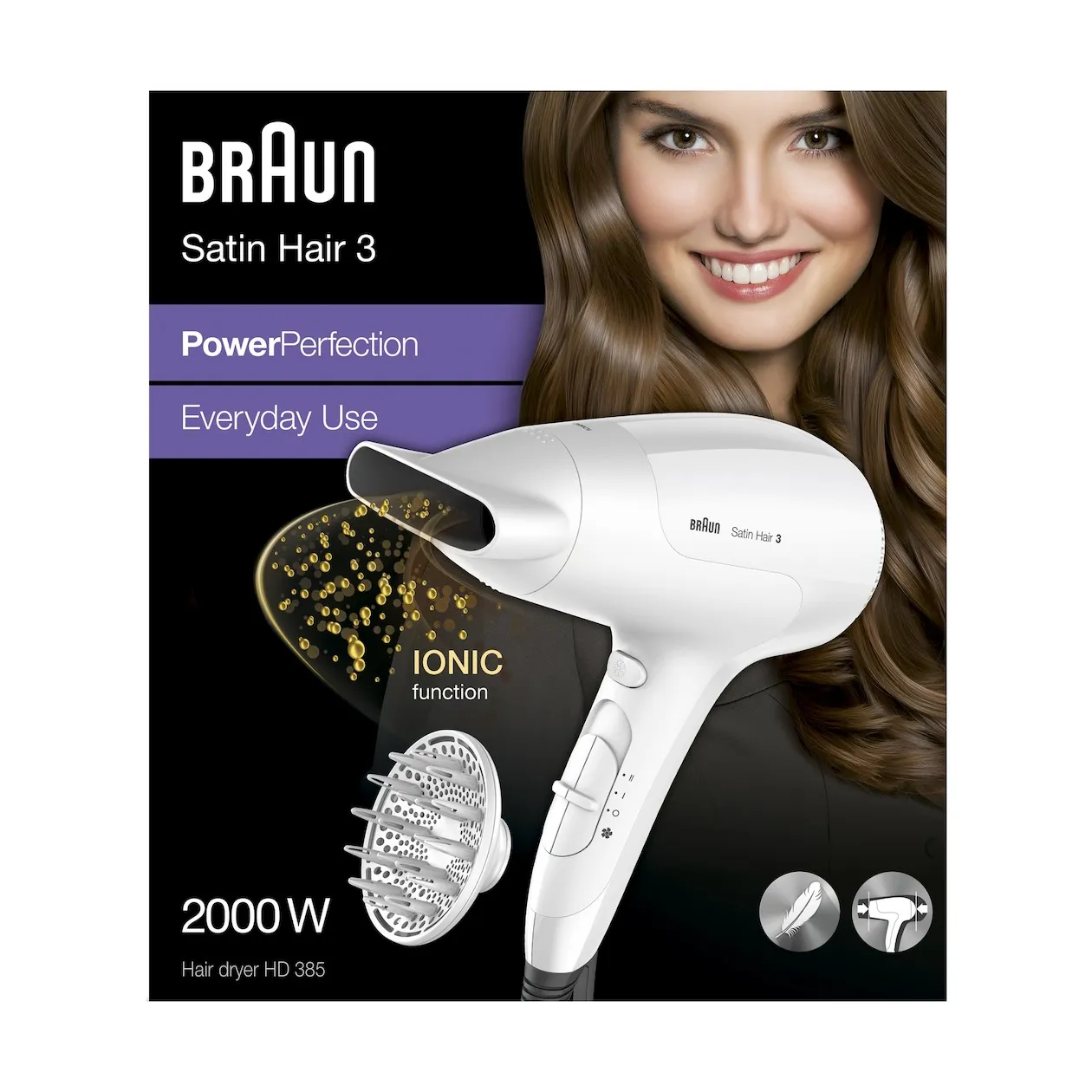 Braun HD385 Satin-Hair 3 Diffuser Wit