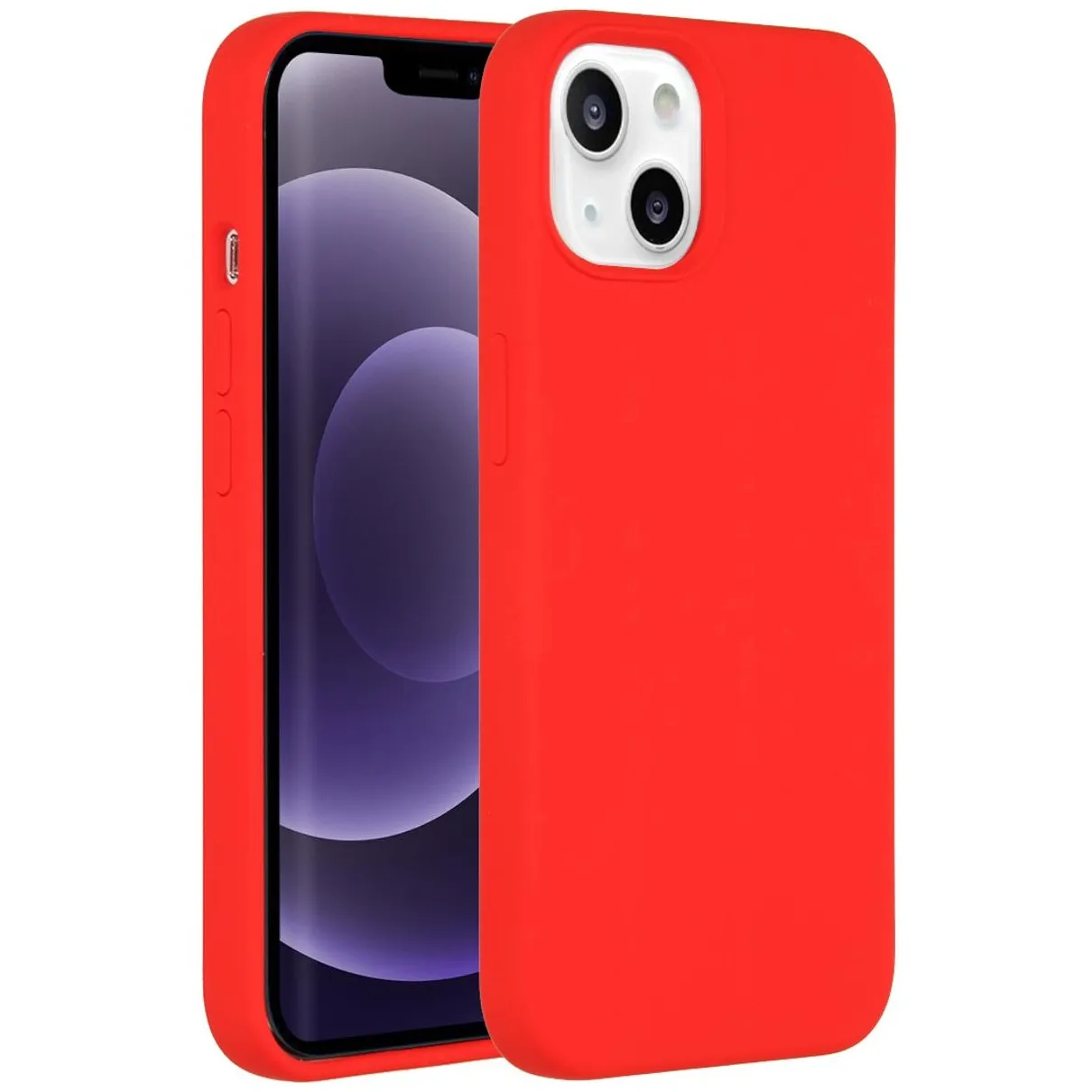 Accezz Liquid Silicone voor Apple iPhone 13 Rood