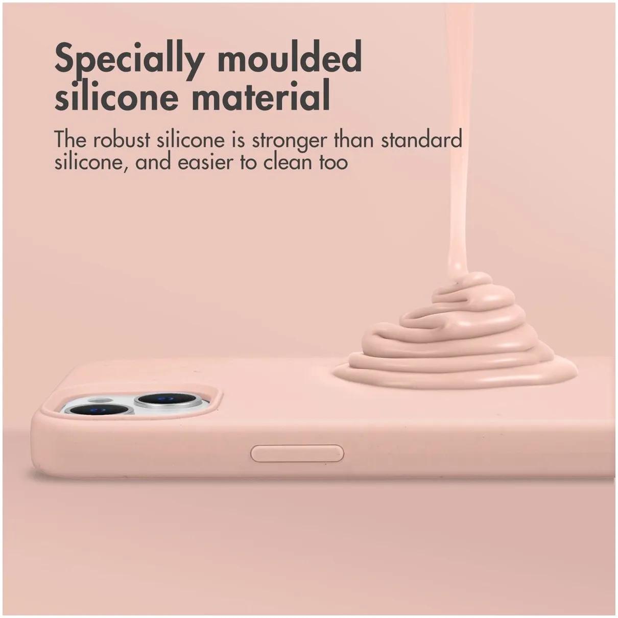 Accezz Liquid Silicone voor Apple iPhone 13 Roze