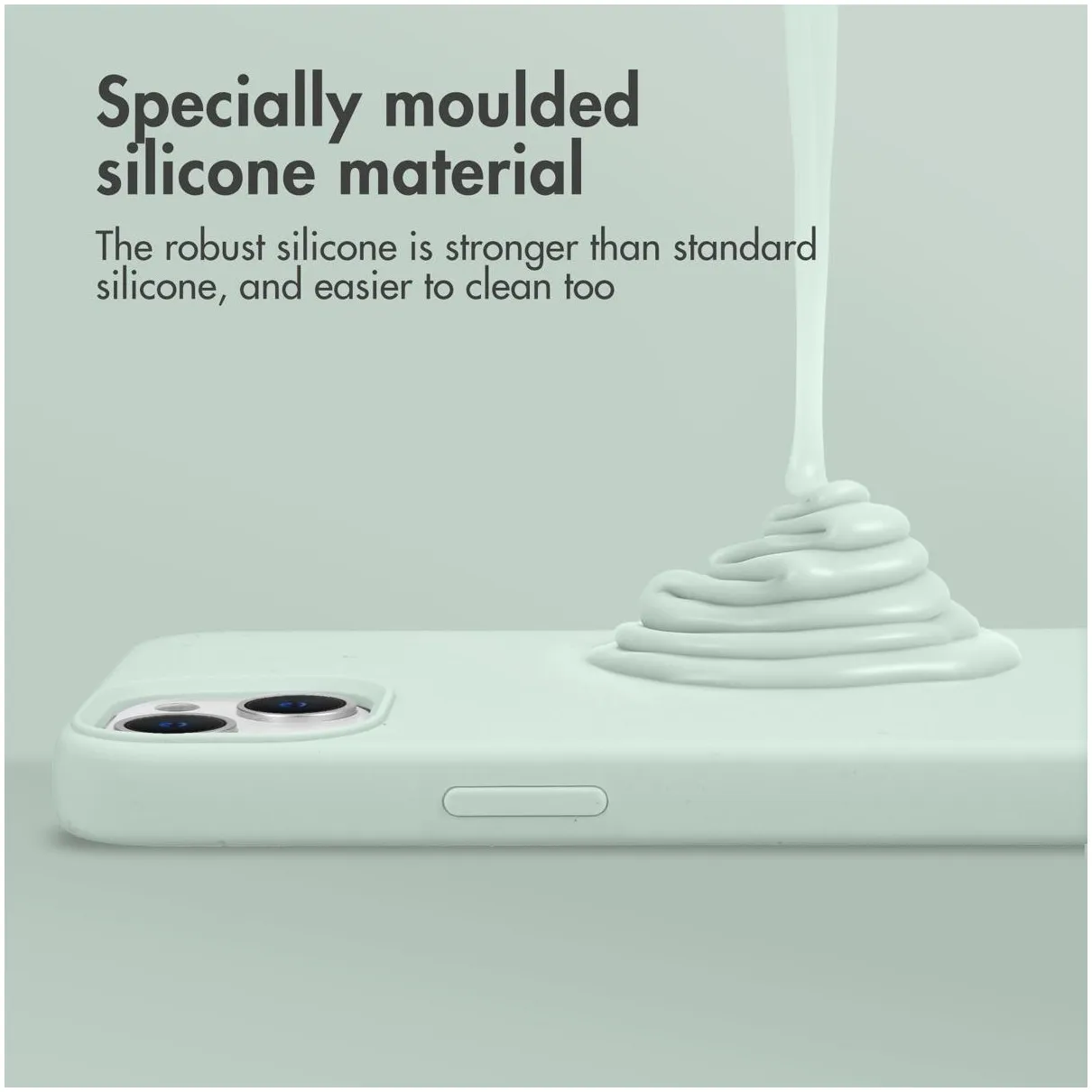 Accezz Liquid Silicone voor Apple iPhone 13 Lichtblauw