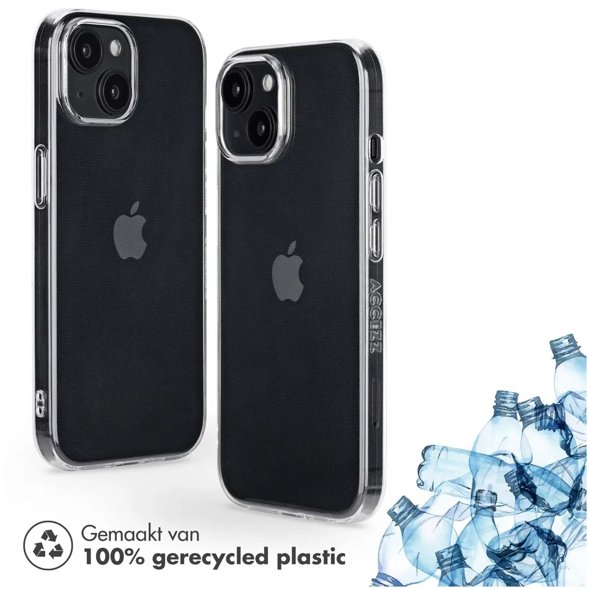 Accezz 100% Recycled Clear Backcover iPhone 15 Transparant