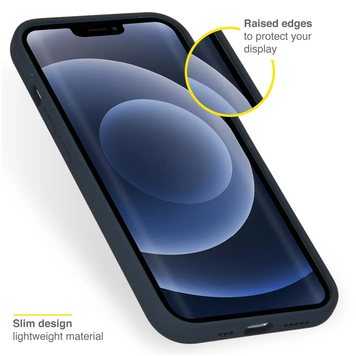Accezz Liquid Silicone voor Apple iPhone 13 Pro Donkerblauw