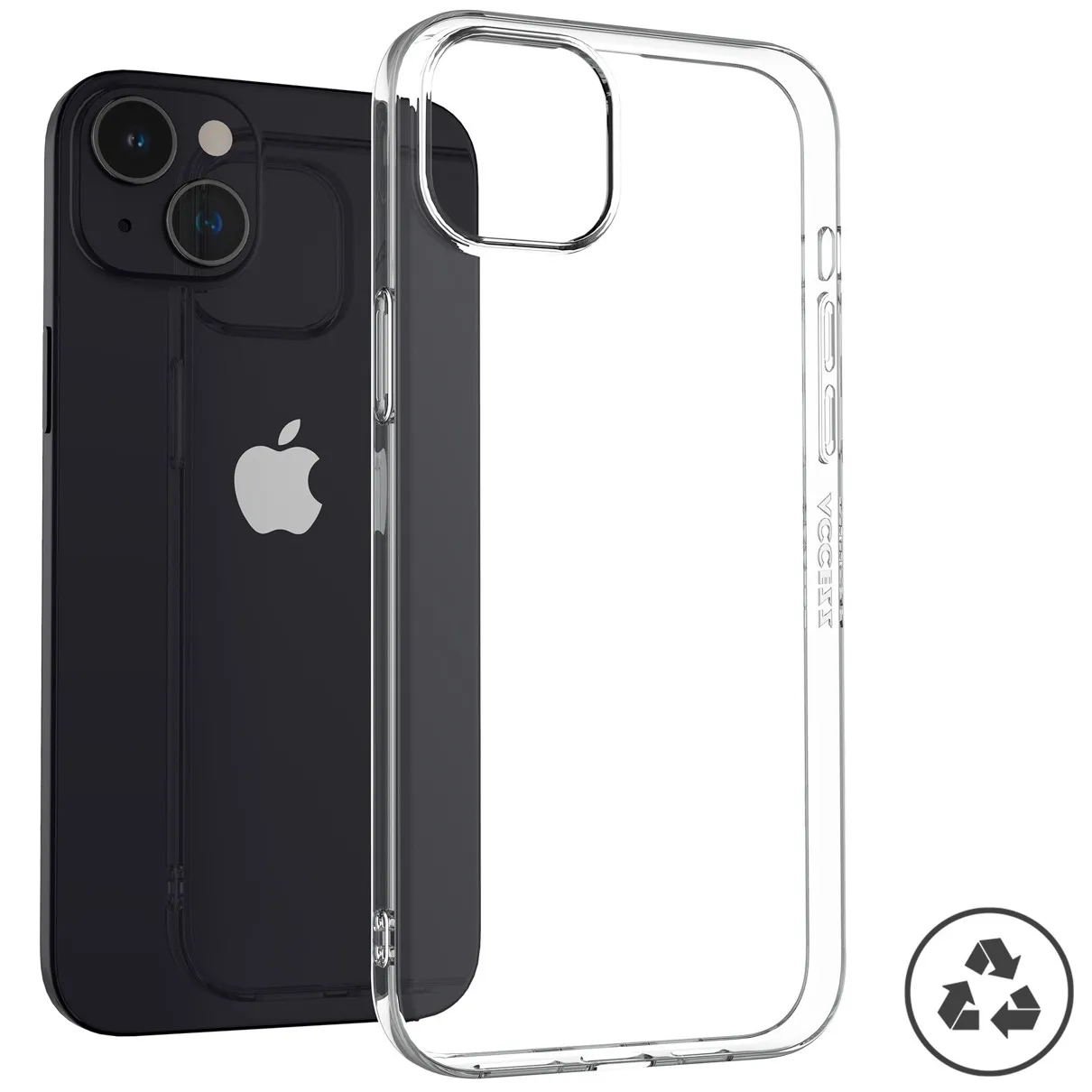 Accezz 100% Recycled Clear Backcover iPhone 15 Plus Transparant