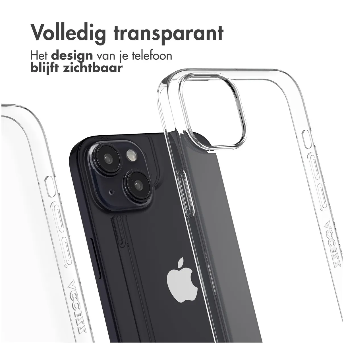 Accezz 100% Recycled Clear Backcover iPhone 15 Plus Transparant