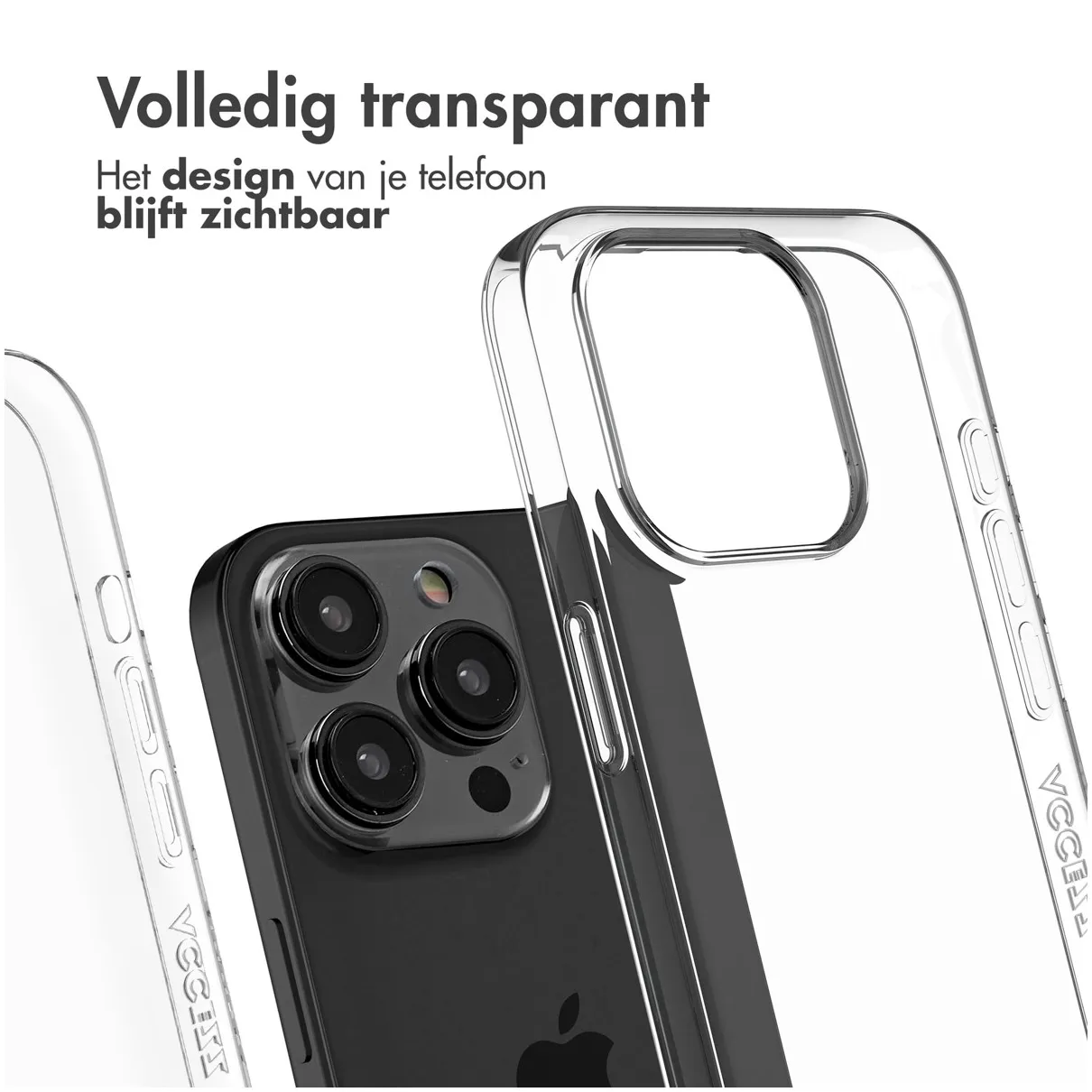 Accezz 100% Recycled Clear Backcover iPhone 15 Pro Transparant
