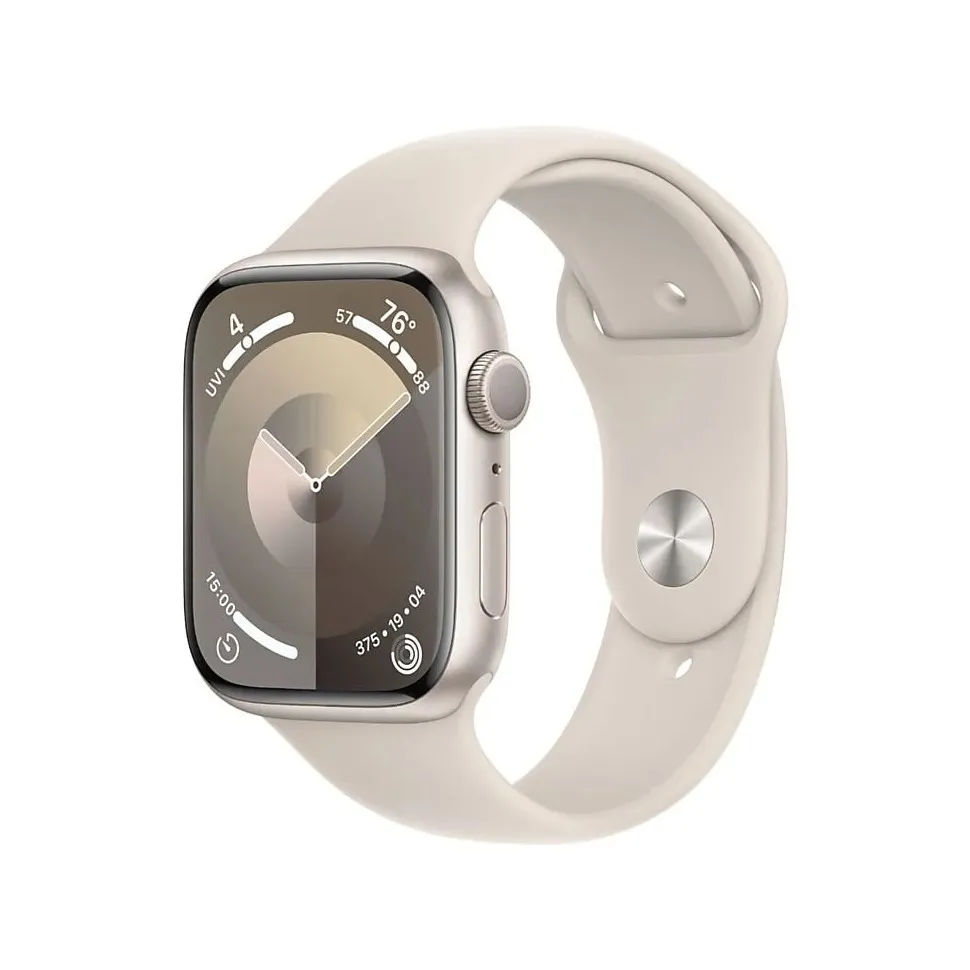 Apple Watch Series 9 41mm Starlight Aluminium Sportband M/L Sterrenlicht