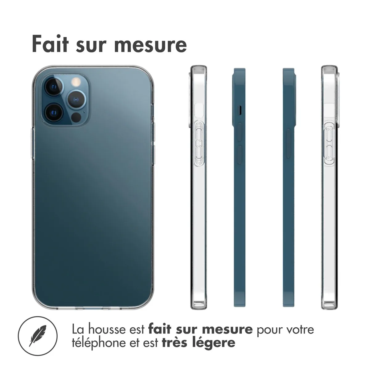 Accezz Clear Backcover iPhone 12 Pro Max Transparant