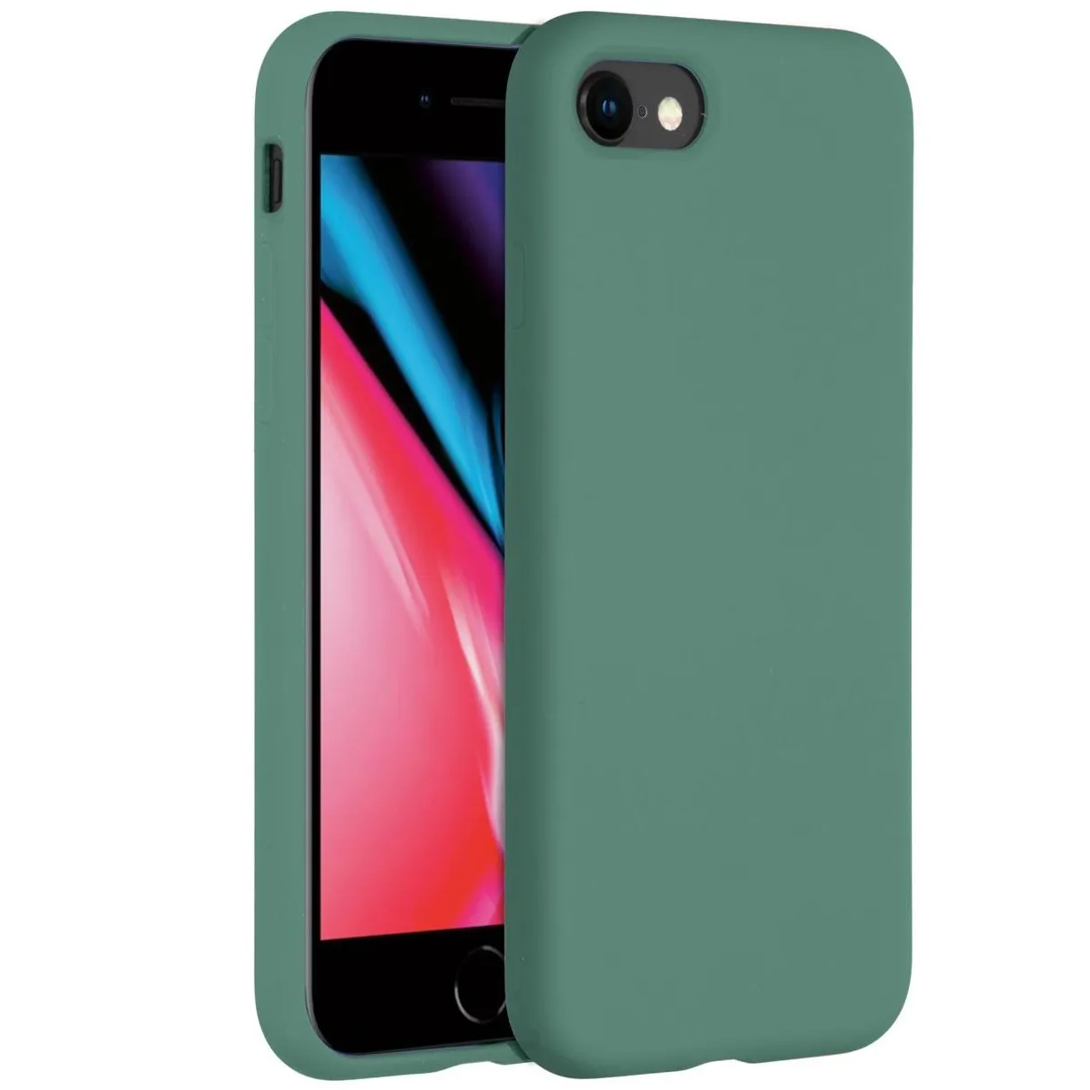 Accezz Liquid Silicone voor Apple iPhone SE (2022 / 2020) / 8 / 7 Groen