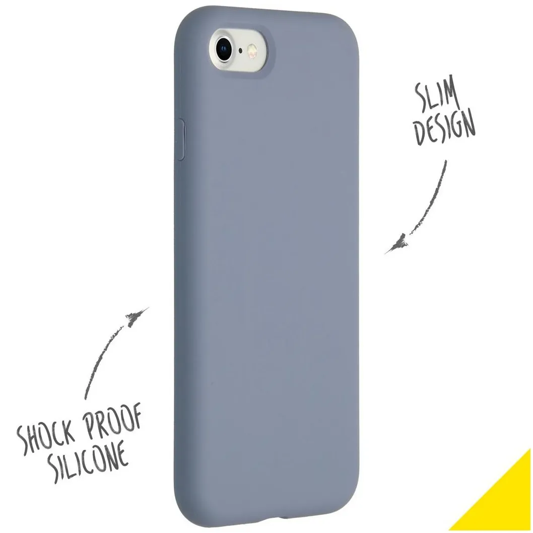 Accezz Liquid Silicone voor Apple iPhone SE (2022 / 2020) / 8 / 7 Paars