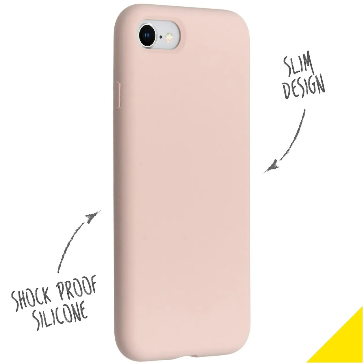 Accezz Liquid Silicone voor Apple iPhone SE (2022 / 2020) / 8 / 7 Roze