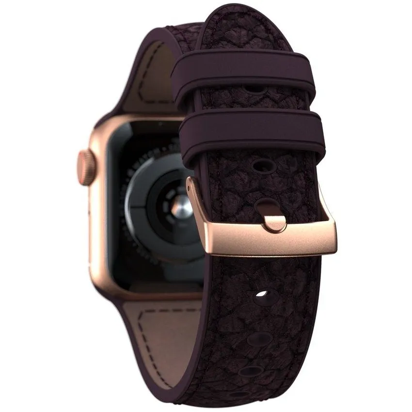 Njord Eldur Watchband voor Apple Watch 40 mm Aubergine