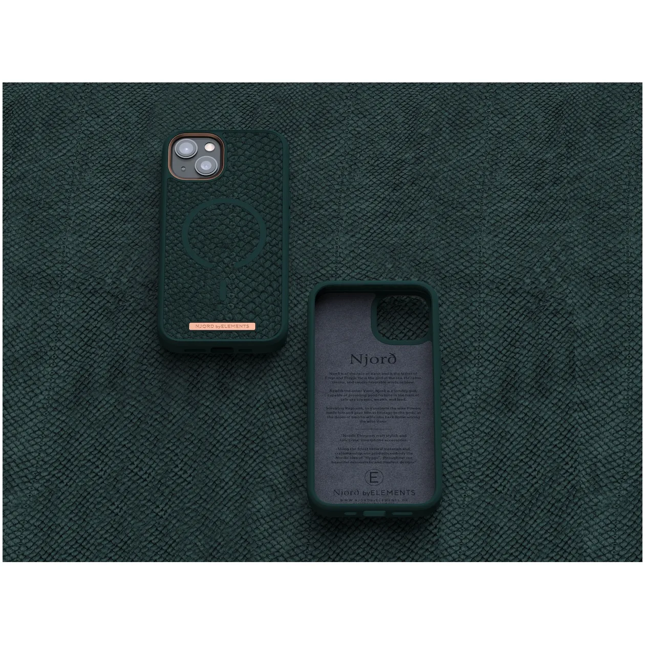 Njord Jord Cover voor Apple iPhone 13 Groen