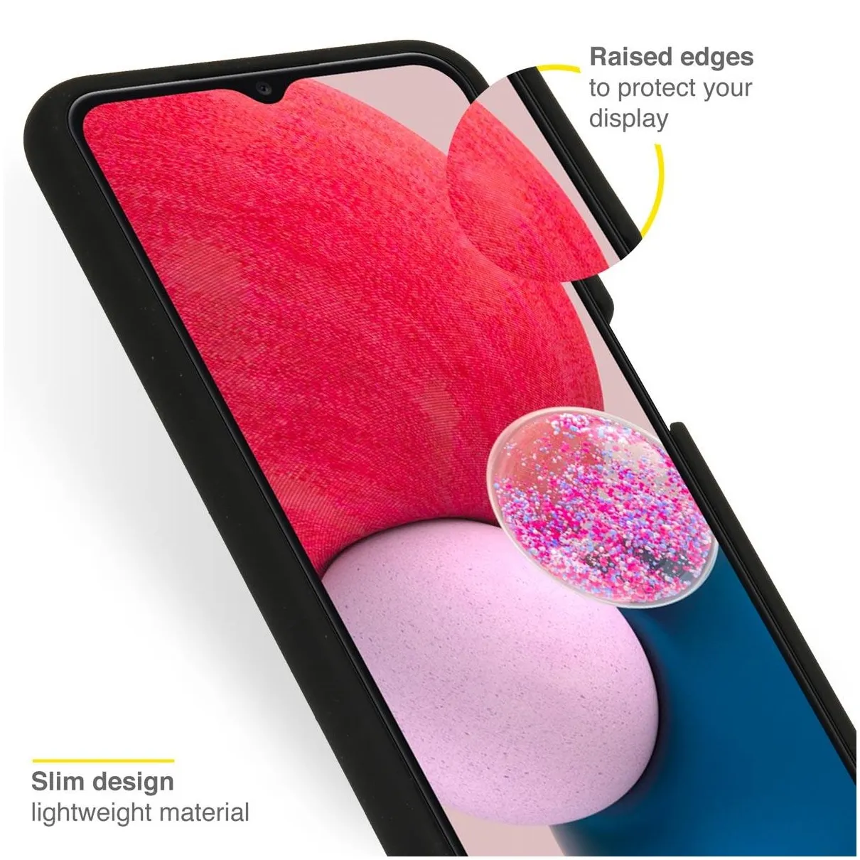 Accezz Liquid Silicone voor Samsung Galaxy A13 (4G) Zwart