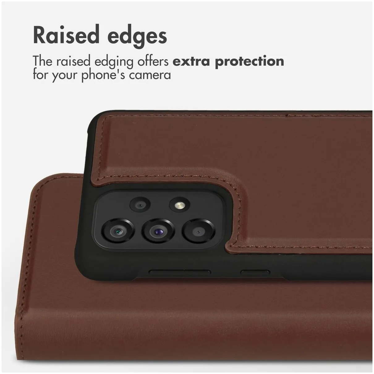 Accezz Premium Leather 2 in 1 Wallet Book Case voor  Samsung Galaxy A33 Bruin