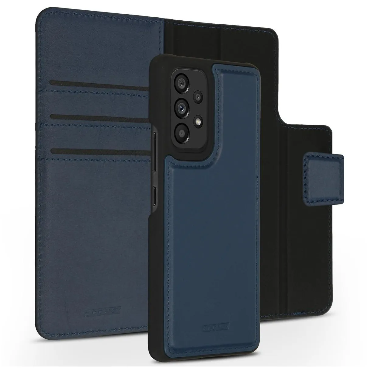 Accezz Premium Leather 2 in 1 Wallet Book Case voor  Samsung Galaxy A53 Donkerblauw