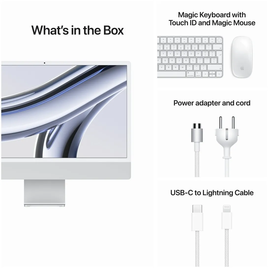Apple iMac 24 (2023) M3 (8 core CPU/10 core GPU) 512GB Zilver