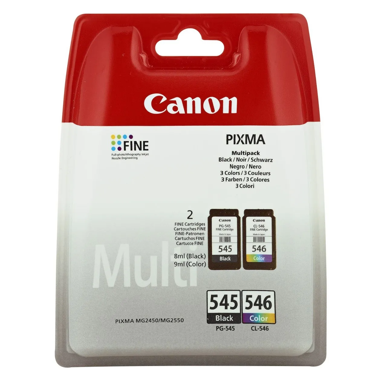 Canon PG-545 en CL-546 multipak Zwart/multicolor