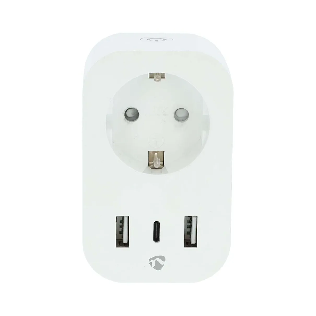 Nedis SmartLife Slimme Stekker | Wi-Fi | Energiemeter | 3680 W | Type F (CEE 7/7) / 1x USB-C / 2x USB | An Wit