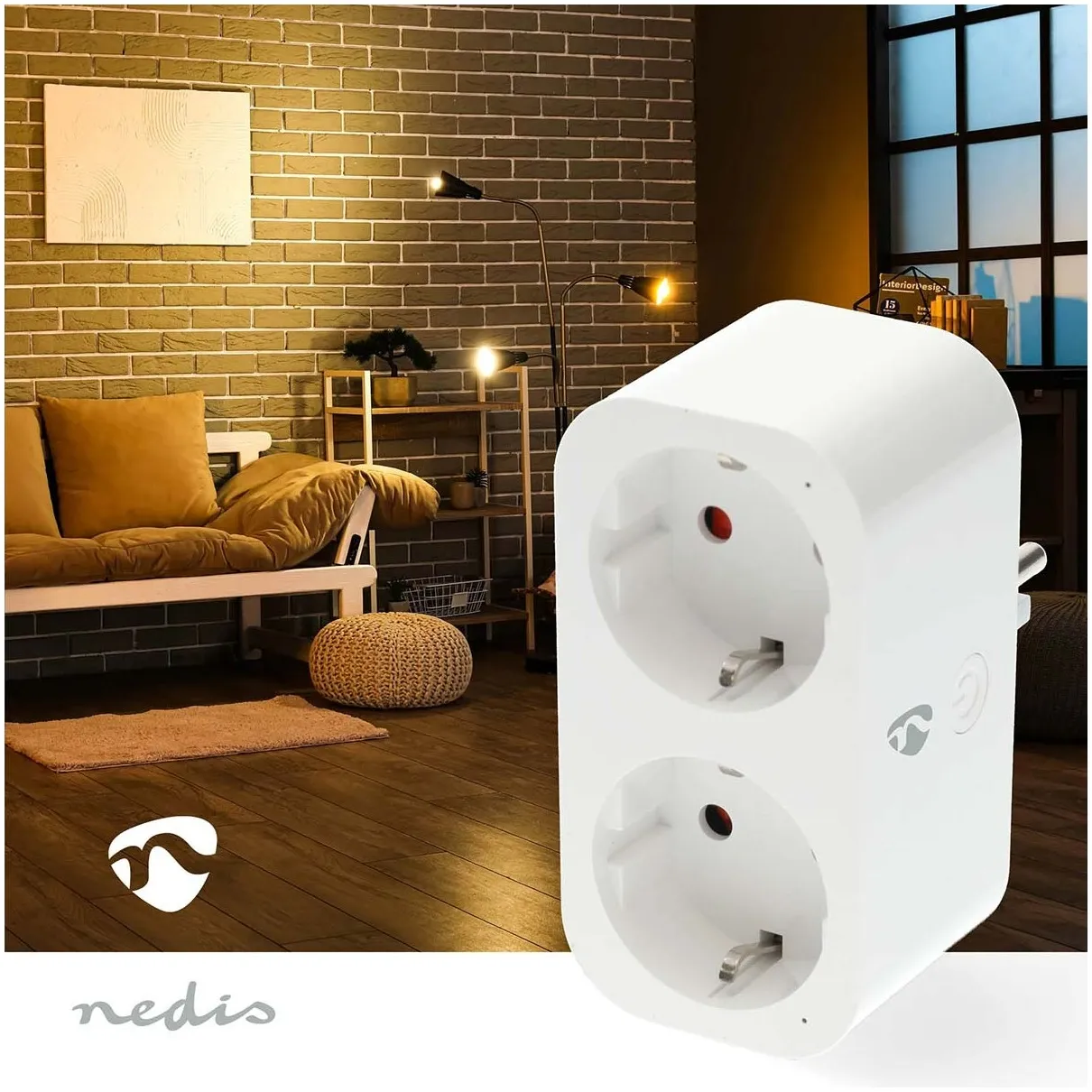 Nedis SmartLife Slimme Stekker | Wi-Fi | Energiemeter | 3680 W | Type F (CEE 7/7) | Android / IOS