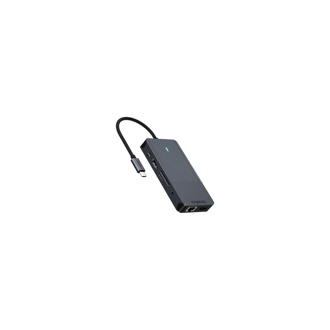 Rapoo USB-C Multiport Adapter, 8-in-1, grijs