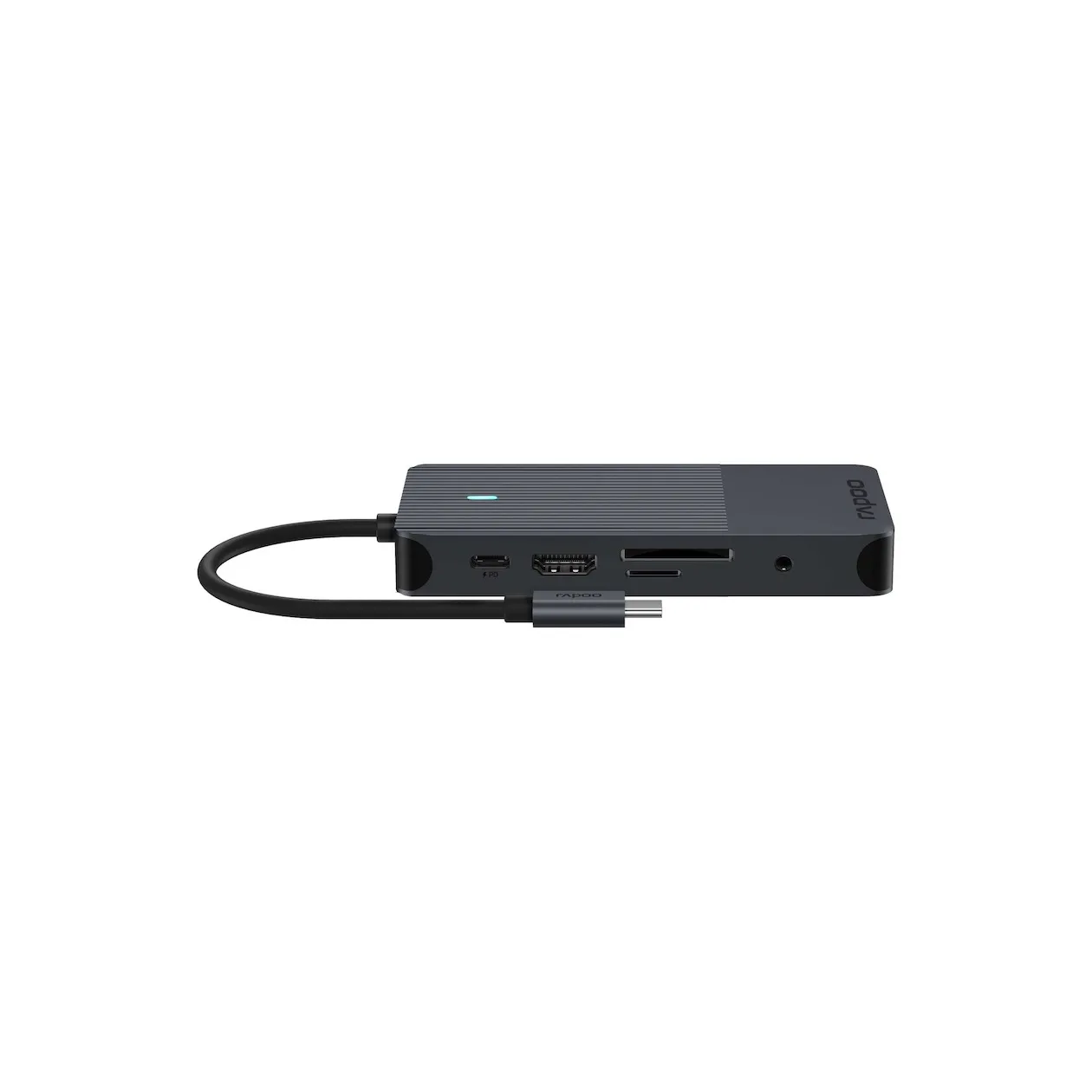 Rapoo USB-C Multiport Adapter, 8-in-1, grijs
