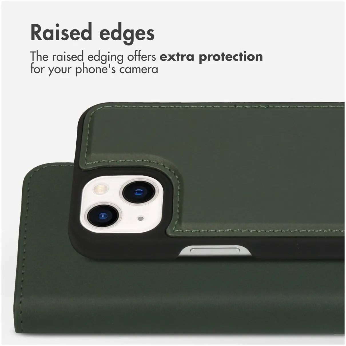 Accezz Premium Leather 2 in 1 Wallet Book Case voor Apple iPhone 13 Mini Groen