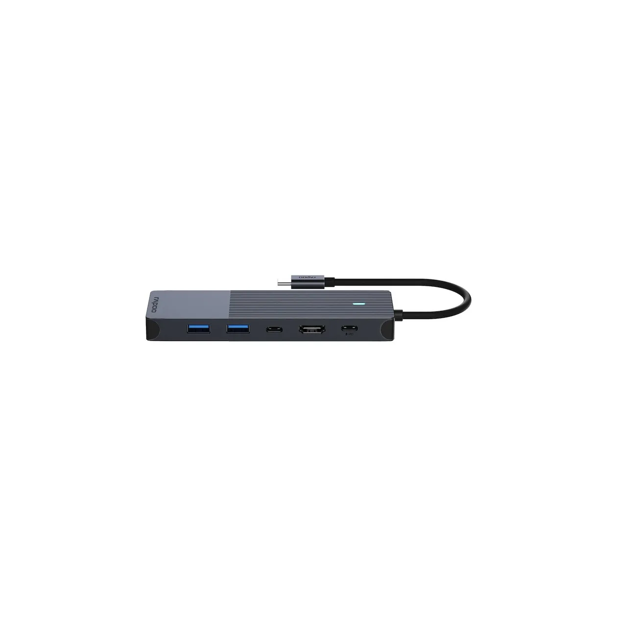 Rapoo USB-C Multiport Adapter, 6-in-1, grijs