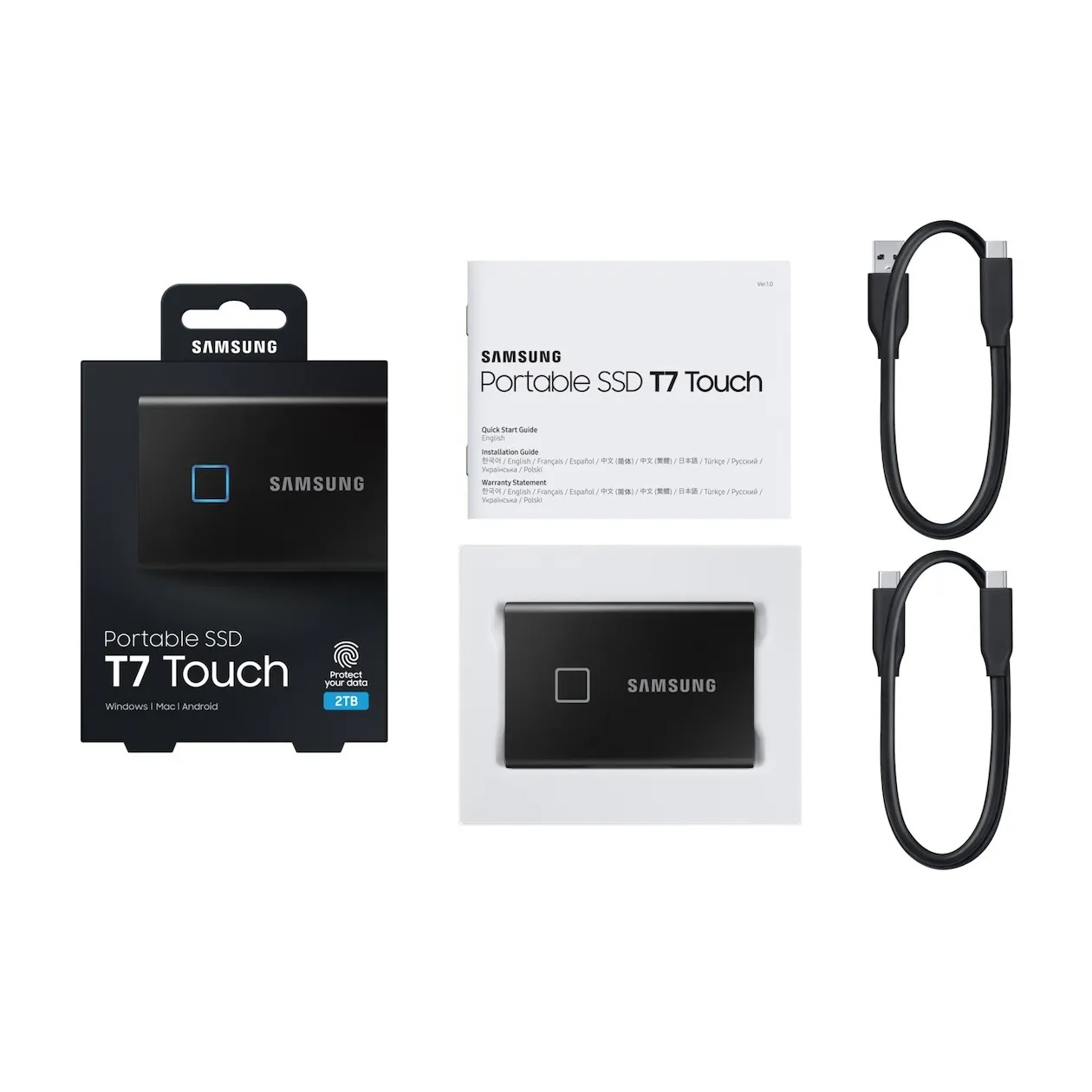 Samsung Portable SSD T7 Touch 2TB Zwart
